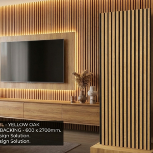 yellow oak acoustic panel