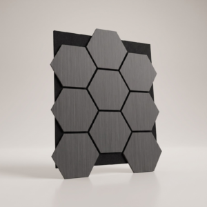 Ebony hexagon acoustic wall panel