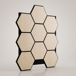 Maple hexagon acoustic wall panel
