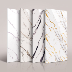 Marble sheet range - Calacatta, White Jade, Ink Rock and Golden wall panels